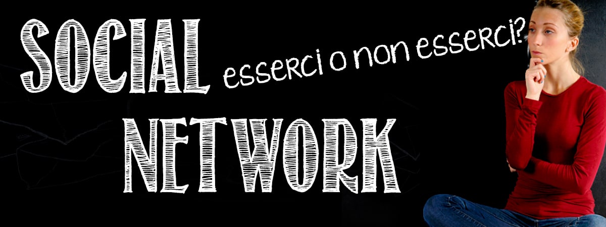 concept: social network, esserci o non esserci? nell'immagine una donna dubbiosa